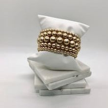 Load image into Gallery viewer, Brush Gold Beaded Bracelet