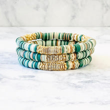 Load image into Gallery viewer, London Lane Evergreen Camo Heishi Bead Bracelet 6mm