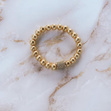 Load image into Gallery viewer, London Lane Milan Gold and CZ Bracelet