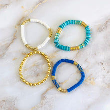 Load image into Gallery viewer, London Lane Jersey Shore Heishi Bracelet Stack