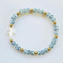 Load image into Gallery viewer, London Lane Mother of Pearl Cross Bracelet