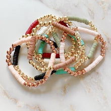 Load image into Gallery viewer, London Lane Diana Heishi & Hematite Bracelet