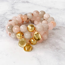 Load image into Gallery viewer, London Lane Heart on my Sleeve  Pink Jade Bracelet