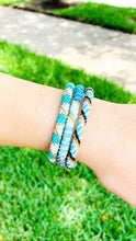 Load image into Gallery viewer, London Lane Hippie Blue Beaded Bracelet Set