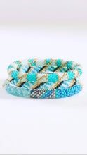 Load image into Gallery viewer, London Lane Hippie Blue Beaded Bracelet Set