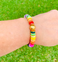 Load image into Gallery viewer, London Lane Rainbow Crush Heishi Bracelet