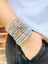 Load image into Gallery viewer, London Lane Jade Pink and Silver Hematite Bracelet Set