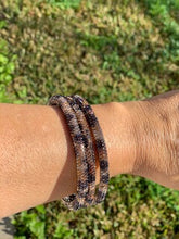Load image into Gallery viewer, Leopard Sparkle Bangle Bracelet Set