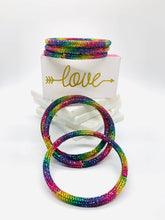 Load image into Gallery viewer, Mardi Gras Sparkle Bangle Set