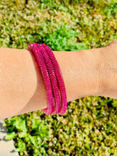 Load image into Gallery viewer, Hot Pink Sparkle Bangle Bracelet Set