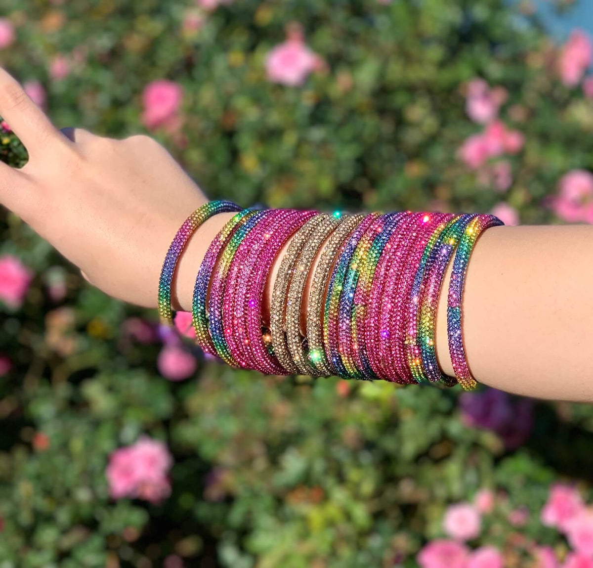 Pink bangle bracelet outlet