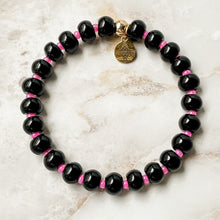 Load image into Gallery viewer, Aura Gems Black Pink Stacker