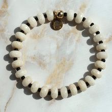 Load image into Gallery viewer, Aura Gems Cream Black Stacker