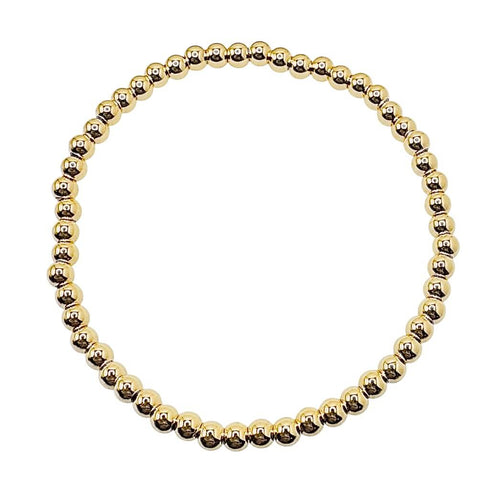 Gold Beaded Stacker Bracelet 4mm