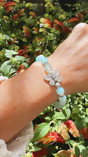 Load image into Gallery viewer, London Lane Butterfly or Flower Charm Beaded Gemstone Bracelet