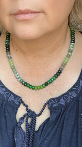 London Lane Green Goddess Gemstone Necklace