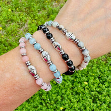 Load image into Gallery viewer, London Lane Cross Prayer Gemstone Bracelet