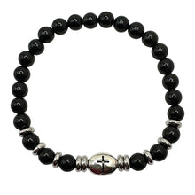 Load image into Gallery viewer, London Lane Cross Prayer Gemstone Bracelet