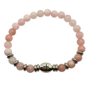 London Lane Cross Prayer Gemstone Bracelet