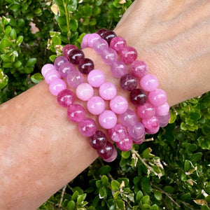 London Lane Wineberry  Gemstone Bracelet