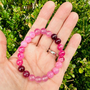 London Lane Wineberry  Gemstone Bracelet