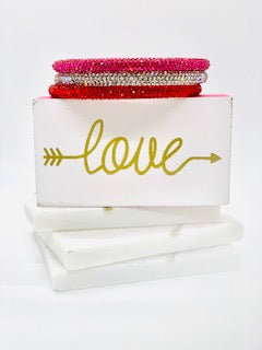 Valentine's Love Sparkle Bracelet Set