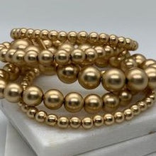 Load image into Gallery viewer, Brush Gold Beaded Bracelet