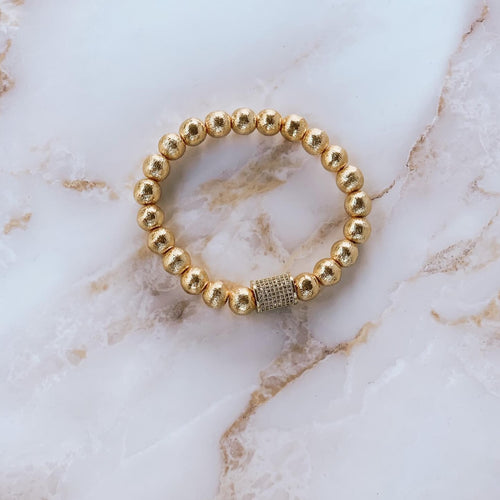 London Lane Milan Gold and CZ Bracelet