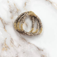 Load image into Gallery viewer, London Lane Granite Gold Heishi Bracelet