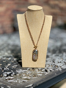 Large Stone Pendant Necklace