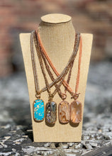 Load image into Gallery viewer, Large Stone Pendant Necklace