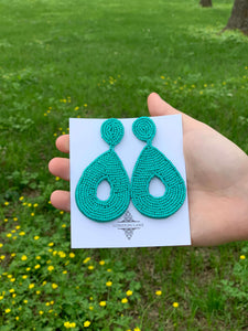 Ocean Breeze Aqua Beaded Earrings