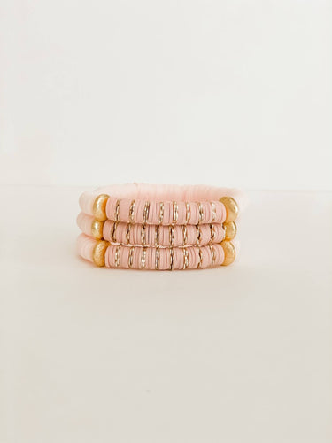 London Lane Kensington Park Rose Heishi Bracelet