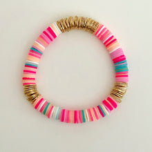Load image into Gallery viewer, London Lane Miami Pink Heishi Bracelet
