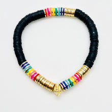 Load image into Gallery viewer, London Lane Aloha Rainbow Heishi Bracelet