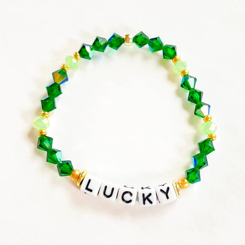 London Lane Lucky Word Bracelet