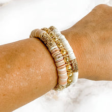 Load image into Gallery viewer, London Lane Champagne Trio Bracelet Stack