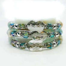 Load image into Gallery viewer, London Lane Crystal Dreams Green Amazonite Bracelet