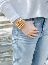 Load image into Gallery viewer, London Lane Milan Gold and CZ Bracelet