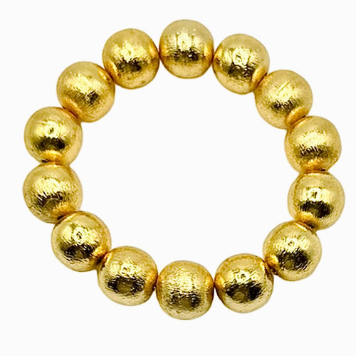 London Lane Gold Ball Biggie Bracelet