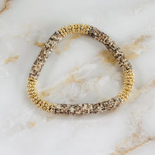 Load image into Gallery viewer, London Lane Granite Gold Heishi Bracelet