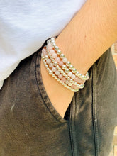 Load image into Gallery viewer, London Lane Jade Pink and Silver Hematite Bracelet Set