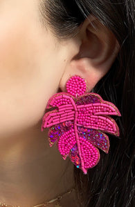 Pinky Palm Earrings