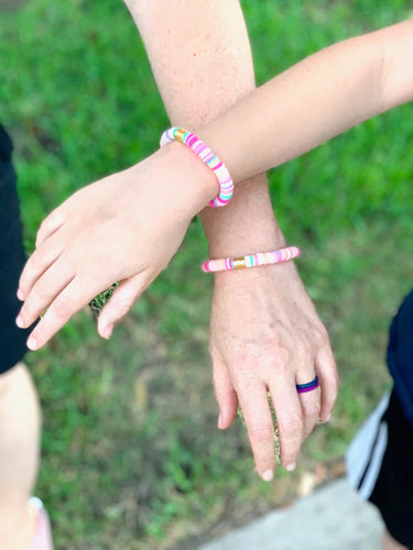 Summer Crush Heishi Mommie and Me Bracelets