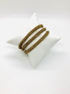 Gold Sparkle Bangle Bracelet Set