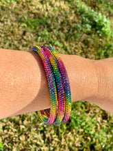 Load image into Gallery viewer, Mardi Gras Sparkle Bangle Set